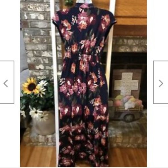 Maternity Sleeveless Smocked Empire Waist Dress - Picture 2 of 6